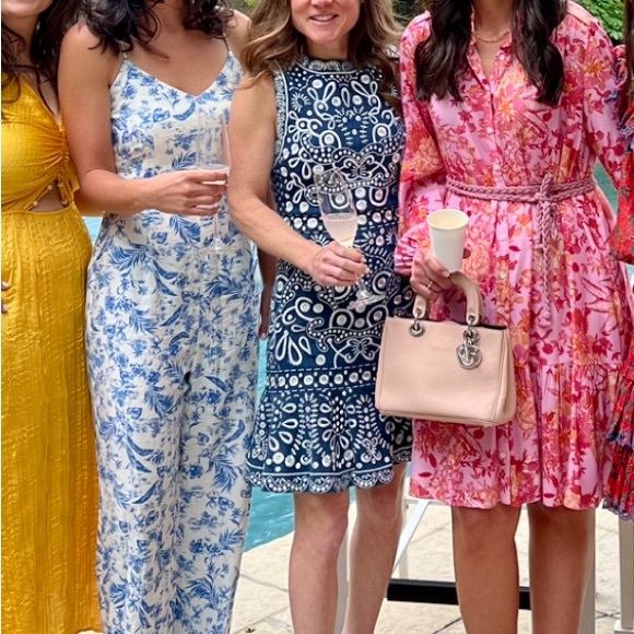 Alice & Olivia blue and white sleeveless dress - Picture 6 of 6